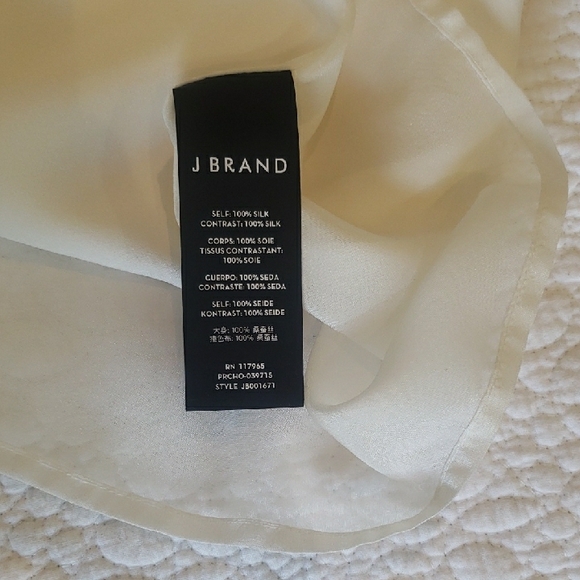 NWT J Brand 100% Silk Cream Camisole Tank Size M - Picture 9 of 12